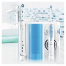 Oral-B Smart 5000 + Oxyjet Adulto Cepillo dental oscilante Azul, Blanco