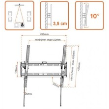 Metronic 451064 soporte para TV 139,7 cm (55") Negro