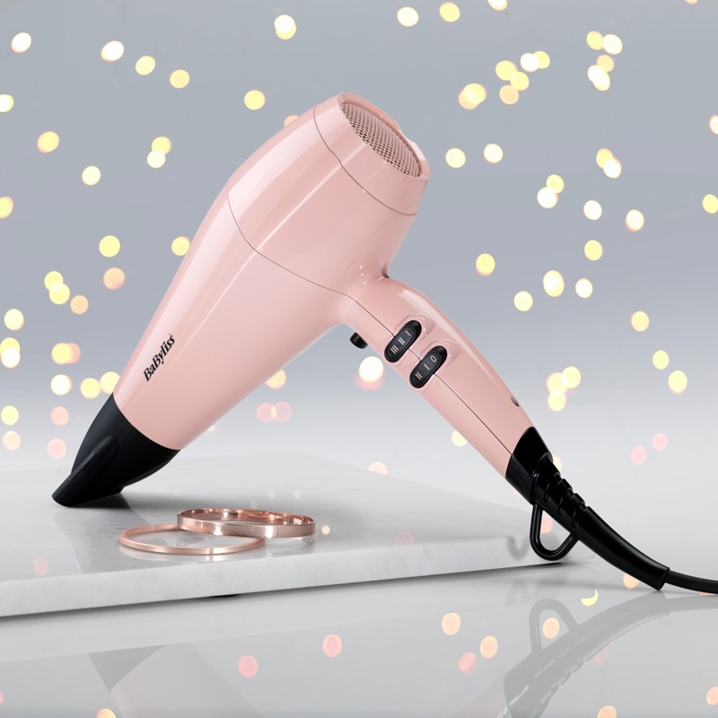 BaByliss ROSE BLUSH 2200 secador 2200 W Negro, Rosa