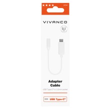 Vivanco AAVVUSBC10W cable de teléfono móvil Blanco 0,1 m USB C 3,5mm