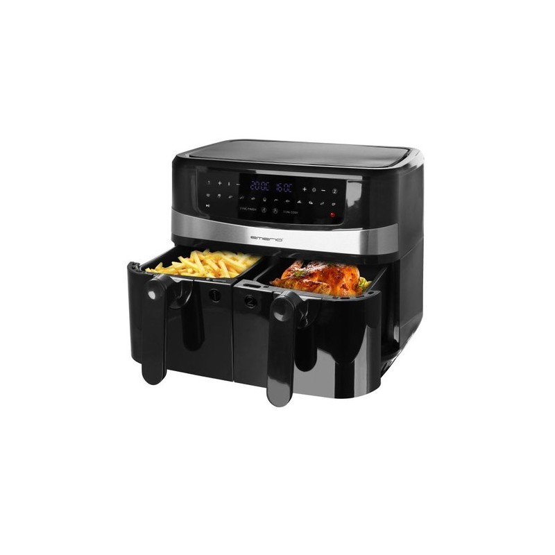 Emerio AF-126672.4 freidora Doble 9 L Independiente 2400 W Freidora de aire caliente Negro