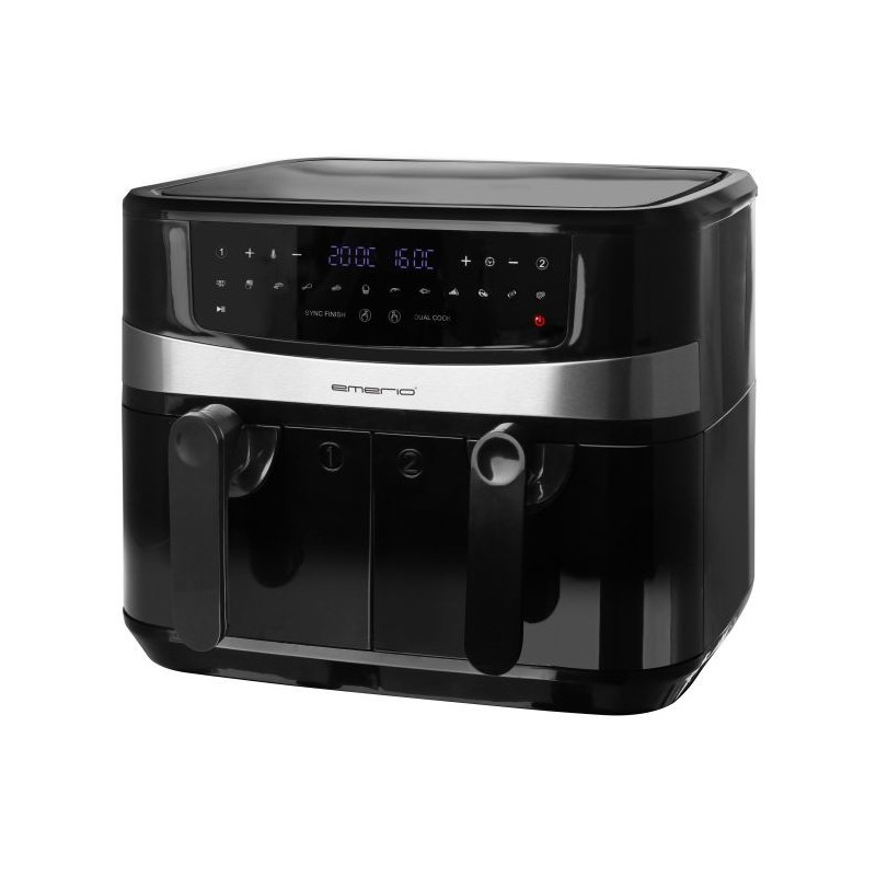 Emerio AF-126672.4 freidora Doble 9 L Independiente 2400 W Freidora de aire caliente Negro