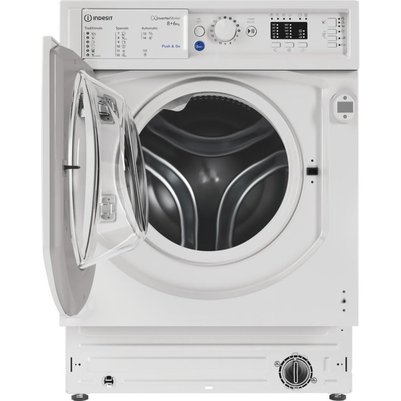 Indesit BI WDIL 861485 EU lavadora-secadora Integrado Carga frontal Blanco D