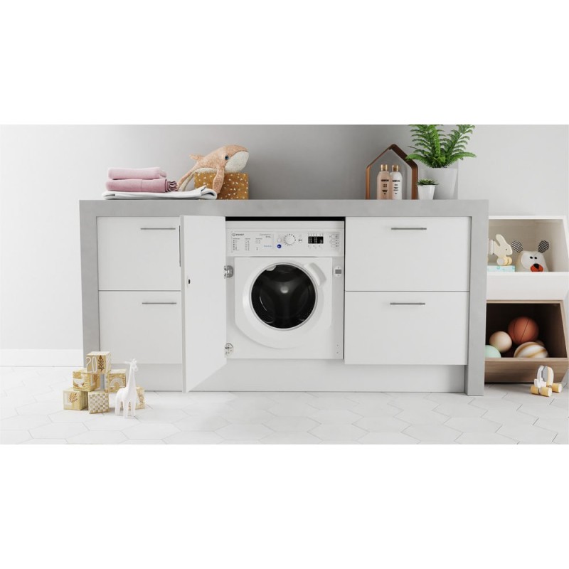 Indesit BI WDIL 861485 EU lavadora-secadora Integrado Carga frontal Blanco D