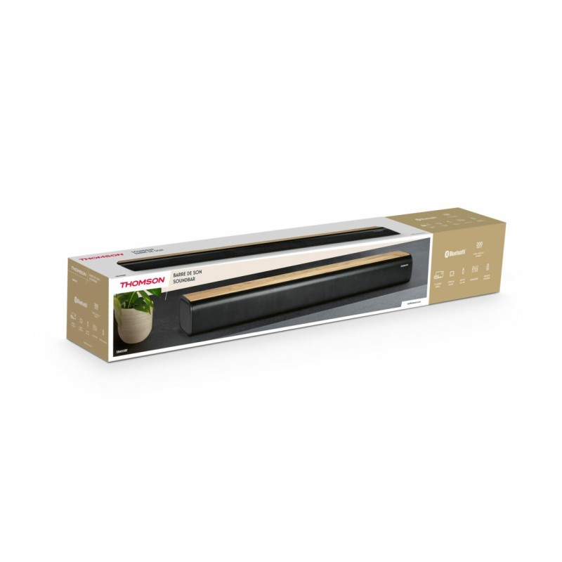 Thomson SB402BT altavoz soundbar Negro, Madera 200 W