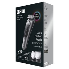 Braun BeardTrimmer BT9420 Batería 40 2 cm Mojado y seco Negro, Gris