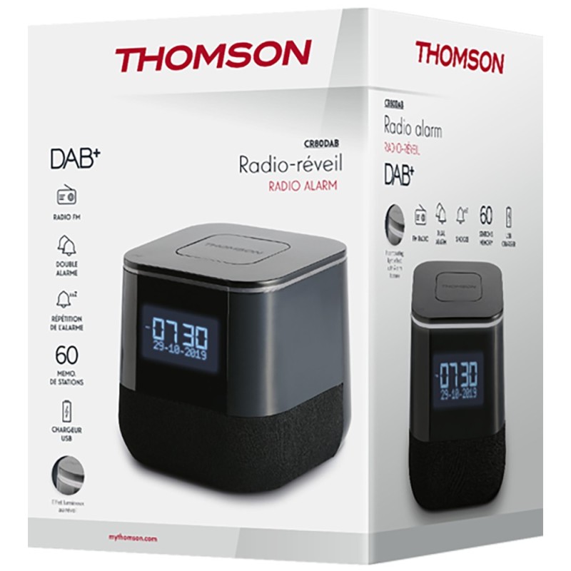 Thomson CR80 despertador Reloj despertador digital Negro