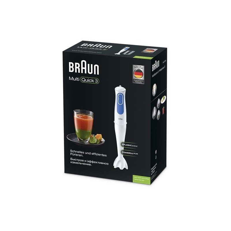 Braun MQ 3000 Smoothie 0,6 L Batidora de inmersión 700 W Azul, Blanco