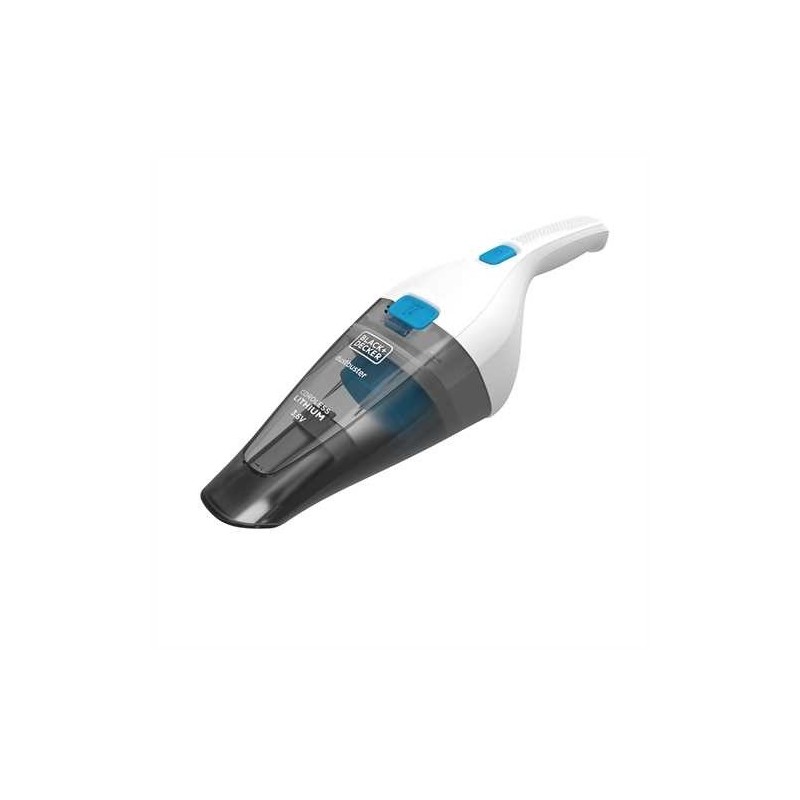 Black & Decker NVC115JL aspiradora de mano Gris, Blanco Sin bolsa