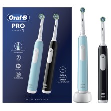 Oral-B Pro 1 PRO1CRSDUO cepillo eléctrico para dientes Adulto Cepillo dental oscilante Negro, Turque