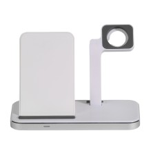 Vivanco 2 in 1 Wireless Fast Charger Smartphone, Reloj inteligente Blanco USB Carga rápida Interior