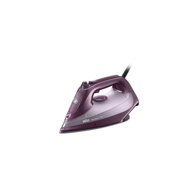 Braun TexStyle 7 Pro SI 7181 VI plancha Plancha vapor-seco EloxalPlus soleplate 3100 W Violeta