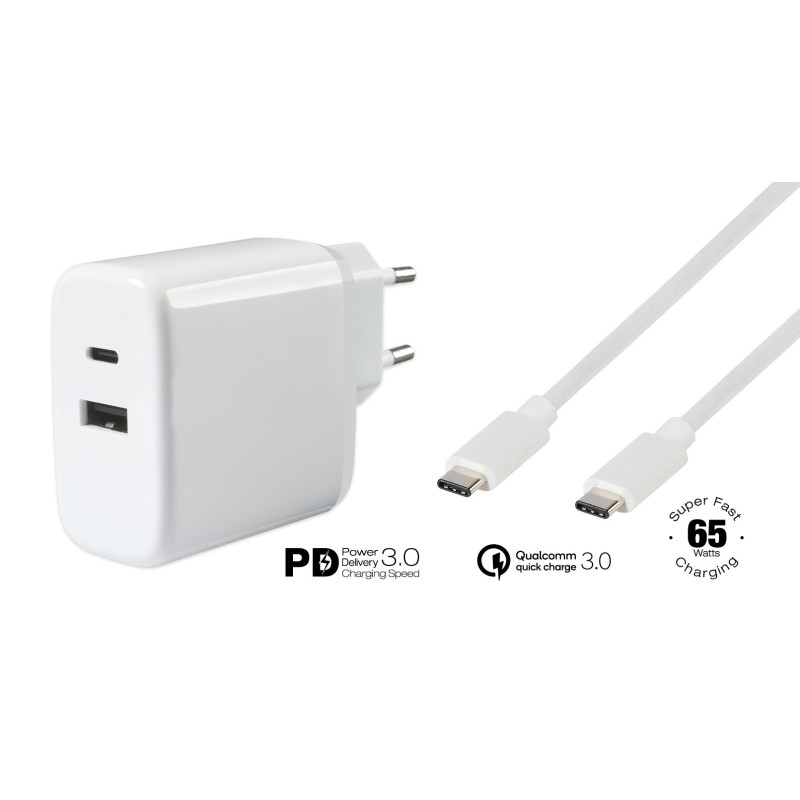 Vivanco Super Fast Dual Charger Set Universal Blanco Corriente alterna Interior