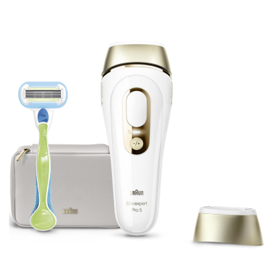 Braun BR2-238427 Depiladora de Luz Pulsada Intensa (IPL) Oro, Blanco
