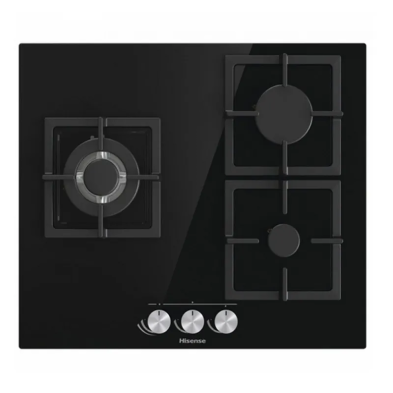 Encimera de gas natural Hisense GG633B 3 fuegos 60cm