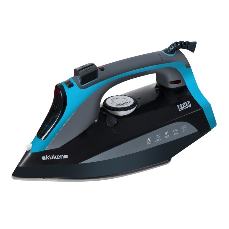 Küken 34087 plancha Plancha vapor-seco Suela de acero inoxidable 2800 W Negro, Azul