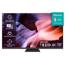 Hisense 75U8KQ Televisor 190,5 cm (75") 4K Ultra HD Wifi Negro, Gris 650 cd / m²