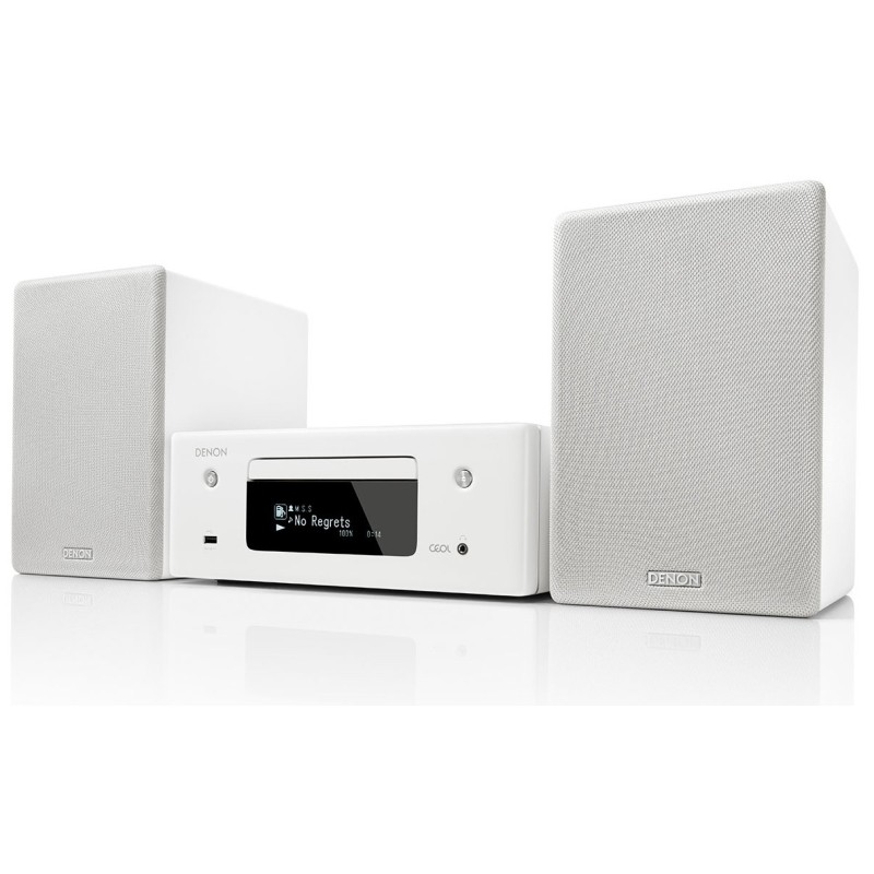 Denon CEOL N10 Minicadena de música para uso doméstico 130 W Gris, Blanco