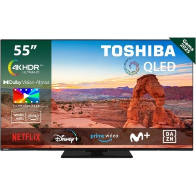 Televisor 55" Toshiba QLED 55QV3463DG - 4K Ultra HD, Dolby Vision, Android TV VIDAA, 20W, HDR