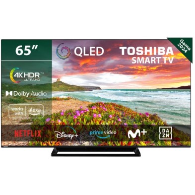 Televisor 65" Toshiba QLED 65QV3463DG - 4K Ultra HD, Dolby Vision, Android TV VIDAA, 24 W, HDR