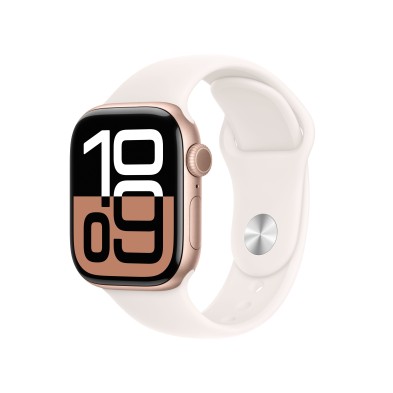 Apple Watch Series 10 OLED 42 mm Digital 374 x 446 Pixeles Pantalla táctil 4G Oro rosa Wifi GPS