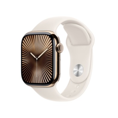 Apple Watch Series 10 OLED 42 mm Digital 374 x 446 Pixeles Pantalla táctil 4G Oro Wifi GPS