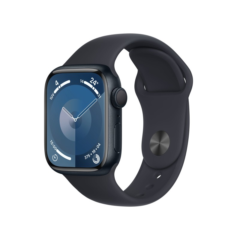 Apple Watch Series 9 41 mm Digital 352 x 430 Pixeles Pantalla táctil Negro Wifi GPS