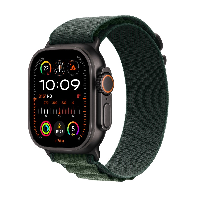 Apple Watch Ultra 2 OLED 49 mm Digital 410 x 502 Pixeles Pantalla táctil 4G Negro Wifi GPS (satélite)