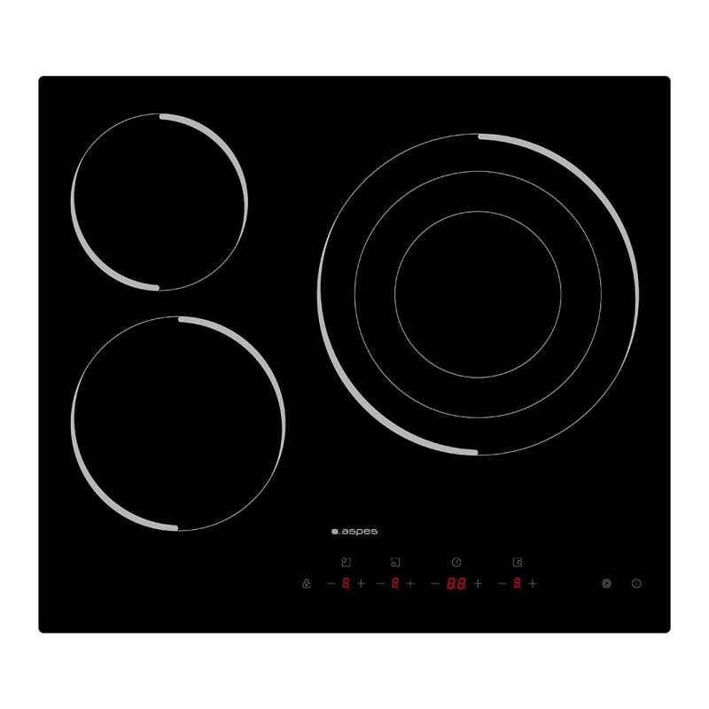 Aspes AV3601 hobs Negro Integrado 60 cm Cerámico 3 zona(s)