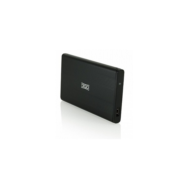 3GO HDD25BK12 caja para disco duro externo Negro 2.5" USB con suministro de corriente