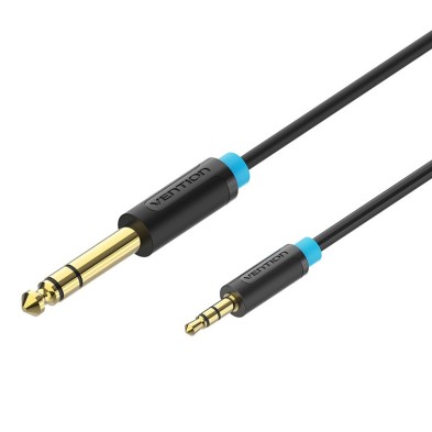 Vention Cable Estéreo BABBH/ Jack 6.5 Macho - Jack 3.5 Macho/ 2m/ Negro