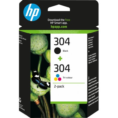 HP Paquete de 2 cartuchos de tinta Original 304 negro/tricolor