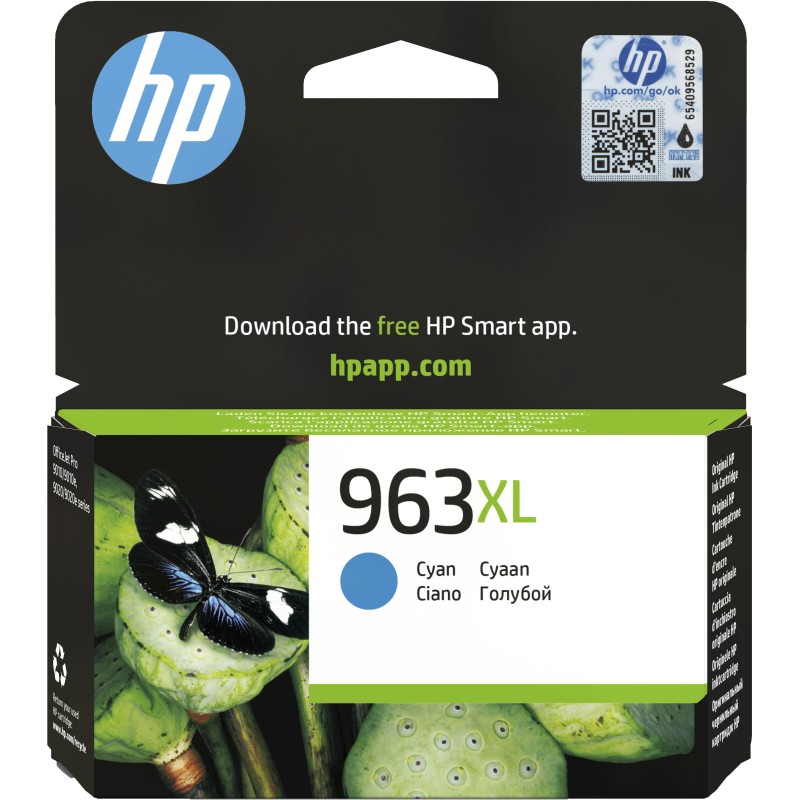 HP Cartucho de tinta Original 963XL cian de alta capacidad