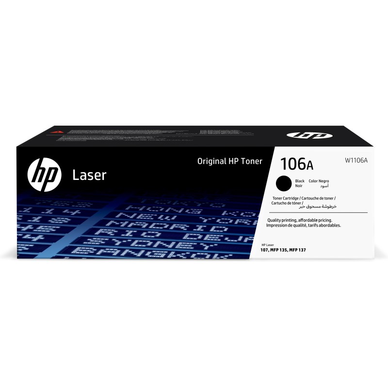 HP Cartucho de tóner Original Laser 106A negro