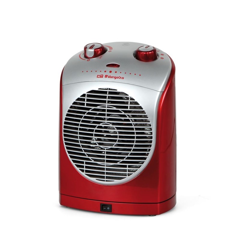 Orbegozo FH 5025 Interior Rojo, Plata 2200 W Ventilador eléctrico