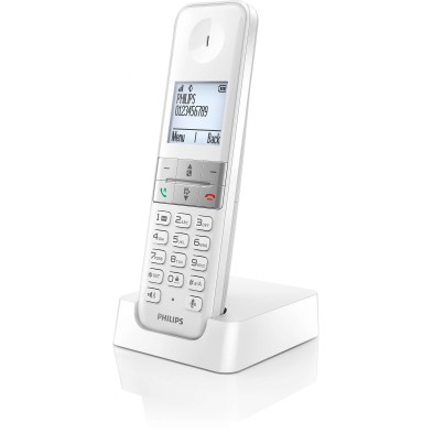 Philips D4701W/34 teléfono Teléfono DECT Identificador de llamadas Blanco