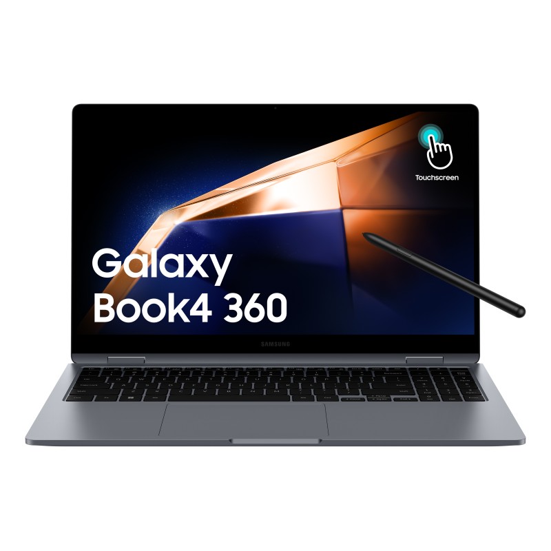 Portátil Samsung Galaxy Book4 360 NP754QGK-KG2ES i7 150U 15.6" Pantalla táctil Full HD 16 GB-RAM 512 GB SSD Windows 11 Pro Gris