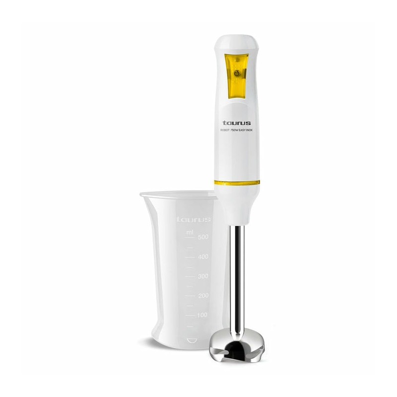 Batidora de inmersión Taurus Robot 750 Easy inox 0,5 L 750 W Blanco, Amarillo