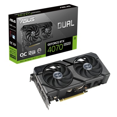 Tarjeta grafica ASUS Dual -RTX4070S-O12G-EVO NVIDIA GeForce RTX 4070 SUPER 12 GB GDDR6X