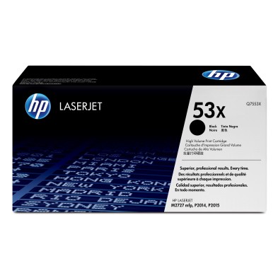 Cartucho de tóner HP original LaserJet 53X de alta capacidad negro