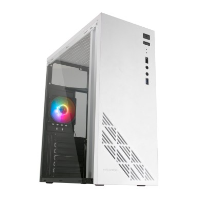 Caja PC Mars Gaming MC100W Caja PC ATX Ventilador 90mm FRGB Convect-Cool Blanco