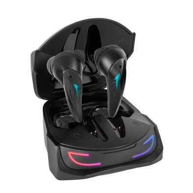 Auriculares Inalámbricos Mars Gaming MHI-ULTRA Negro TWS RGB Flow Bluetooth 5.3 Triple Cancelación Ruido 24H Batería