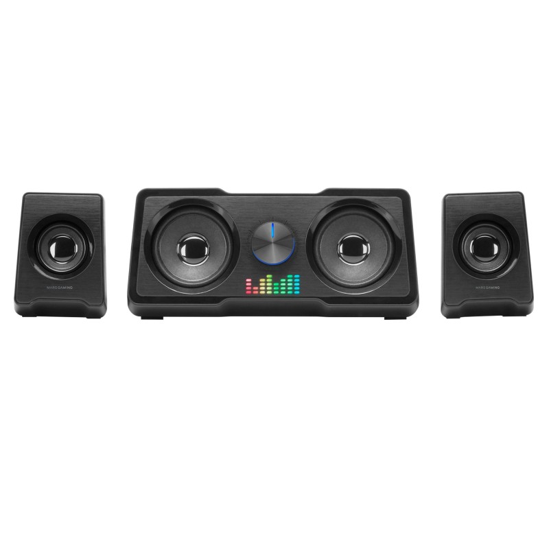 Altavoces MARS Gaming MS22  Compactos Gaming 2.2 RGB Flow Subwoofer + 4  Activos Sonido DSP 35W Negro