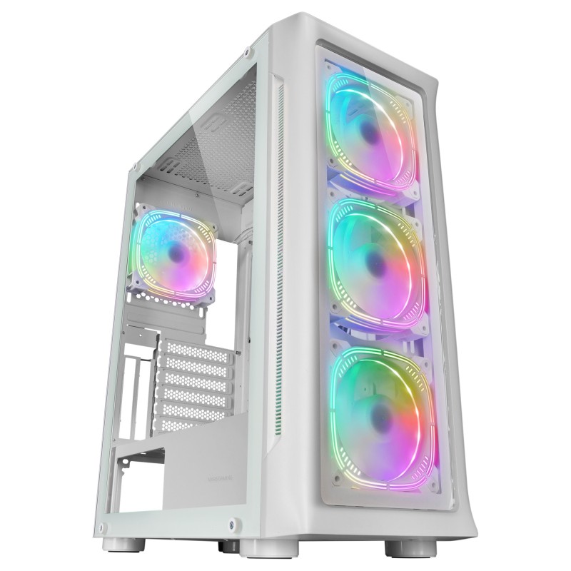 Torre Mars Gaming MC-NEO Blanco  XXL E-ATX 4x Ventiladores ARGB 120mm + Ventilador 120mm Sistema CPU Freezer