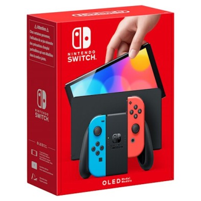 Nintendo Switch OLED videoconsola portátil 178 cm 7" 64 GB Pantalla táctil Wifi Azul Rojo