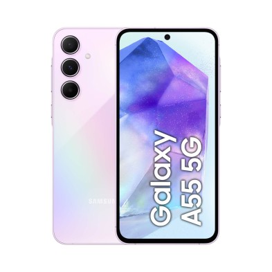 Samsung Galaxy A55 5G 168 cm 6.6" Ranura híbrida Dual SIM Android 14 USB Tipo C 8 GB 128 GB 5000 mAh Lila