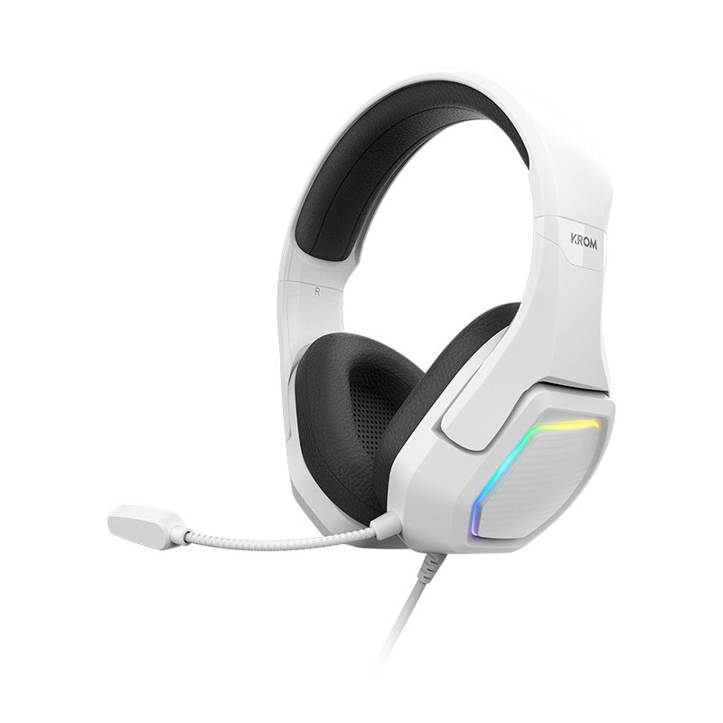 Auriculares Krom Kopa 7.1  Alámbrico Diadema Juego Negro, Blanco