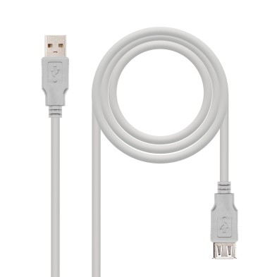 Cable Nanoclabe Usb 2.0, Tipo A/M-A/H, Beige, 3.0 M