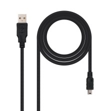 Cable Nanoclabe  Usb 2.0, Tipo A/M-Mini Usb 5Pin/M, 0.5 M