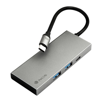 Hub Ngs Wonder Dock4 Pro Alámbrico Usb 3.2 Gen 1 (3.1 Gen 1) Type-C Aluminio